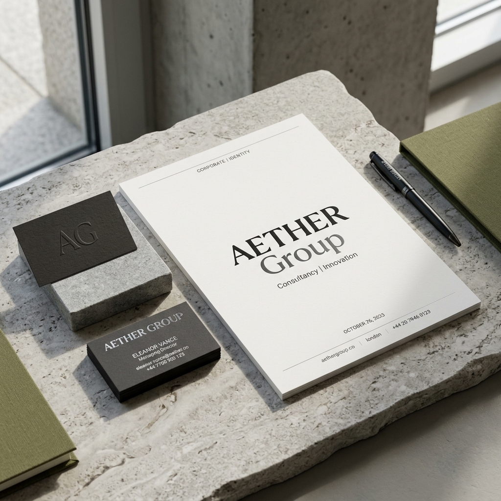 Corporate stationery mockup